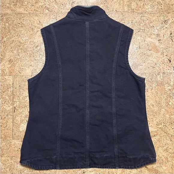 Carhartt Wm’s Sandstone Duck Insulated Dark Brown Workwear Vest Sz L - Picture 6 of 16